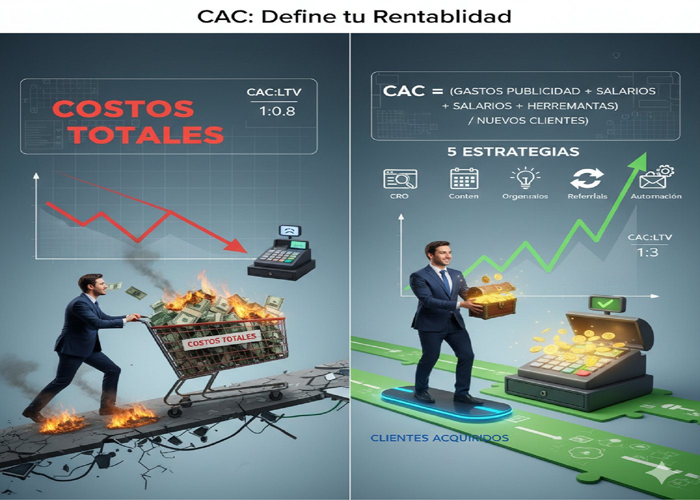 CAC (Costo de Adquisición de Cliente) - Cómo calcularlo y (lo más importante) cómo reducirlo.
