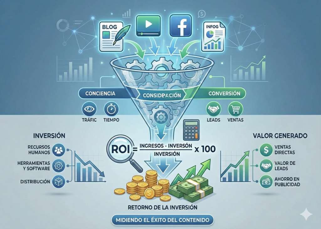 Cómo medir el ROI (Retorno de la Inversión) del marketing de contenidos.