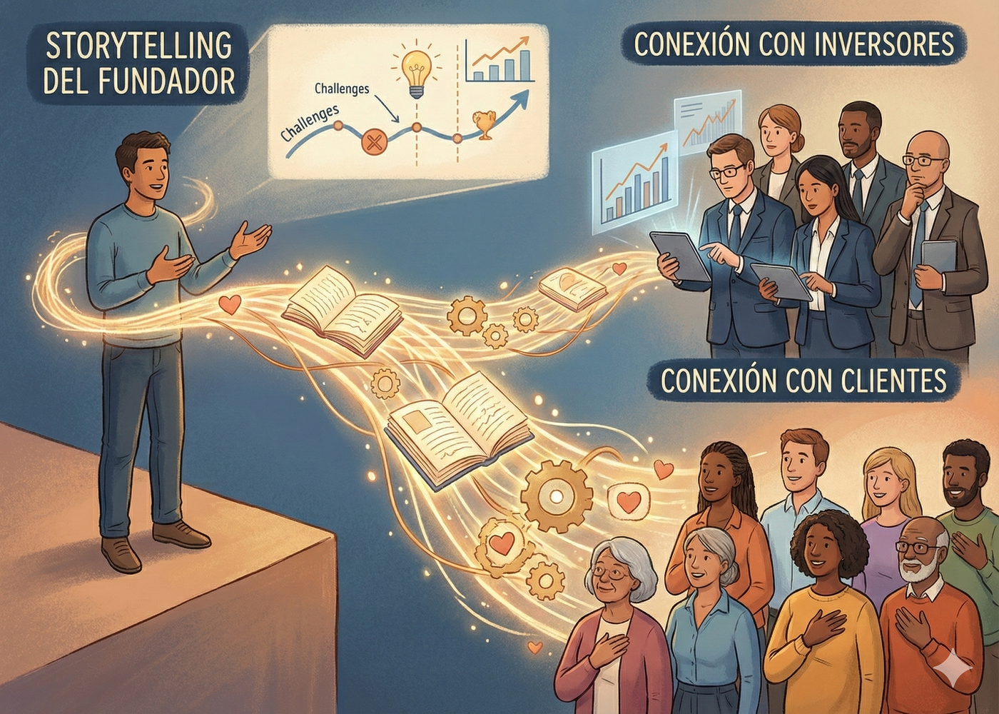 La importancia del storytelling del fundador para conectar con inversores y clientes