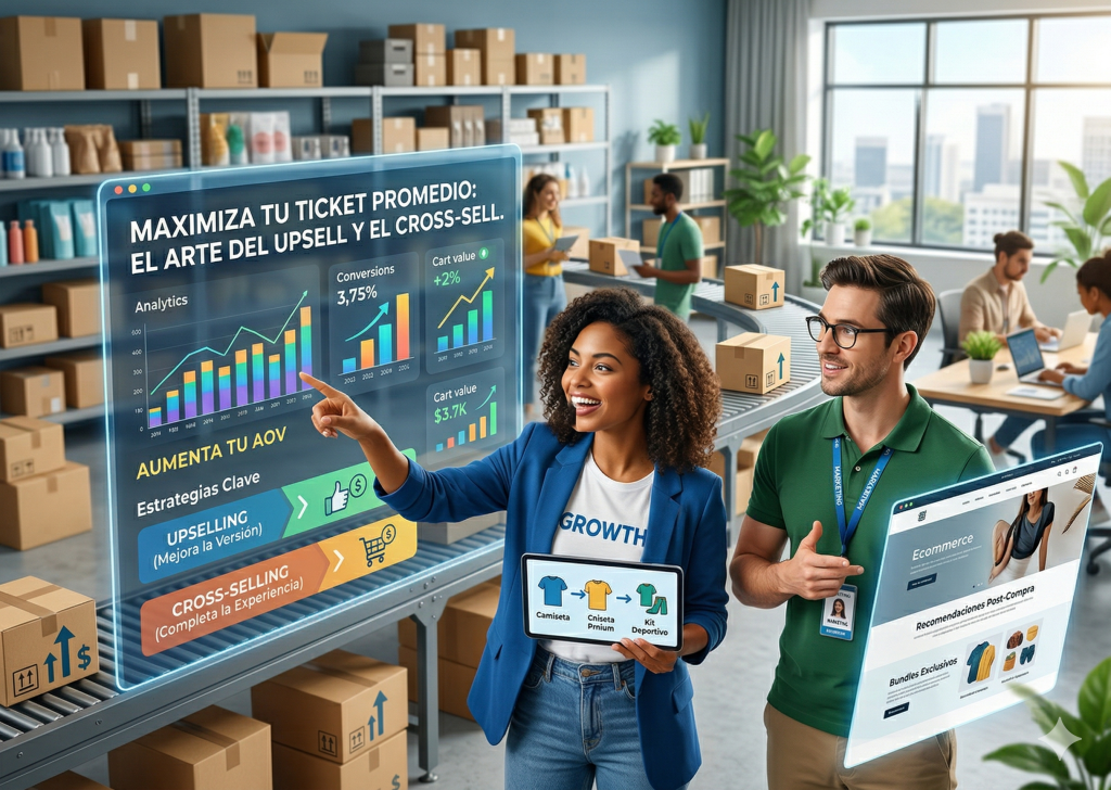 Estrategias de upselling y cross-selling para aumentar el ticket promedio.