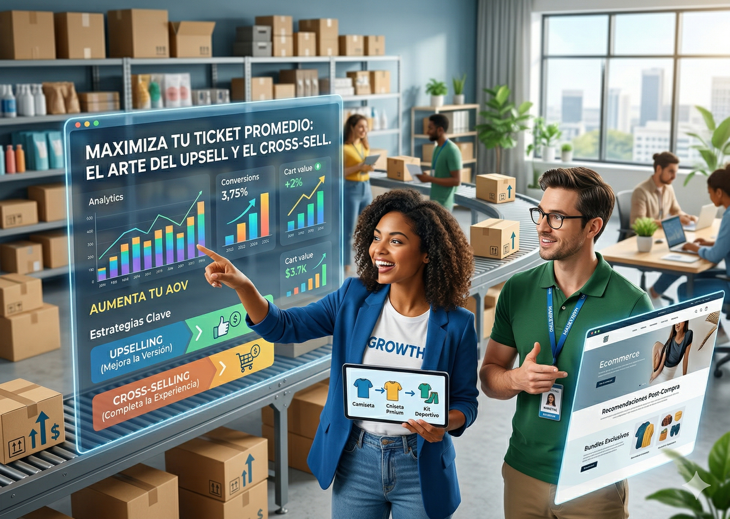 Estrategias de upselling y cross-selling para aumentar el ticket promedio.