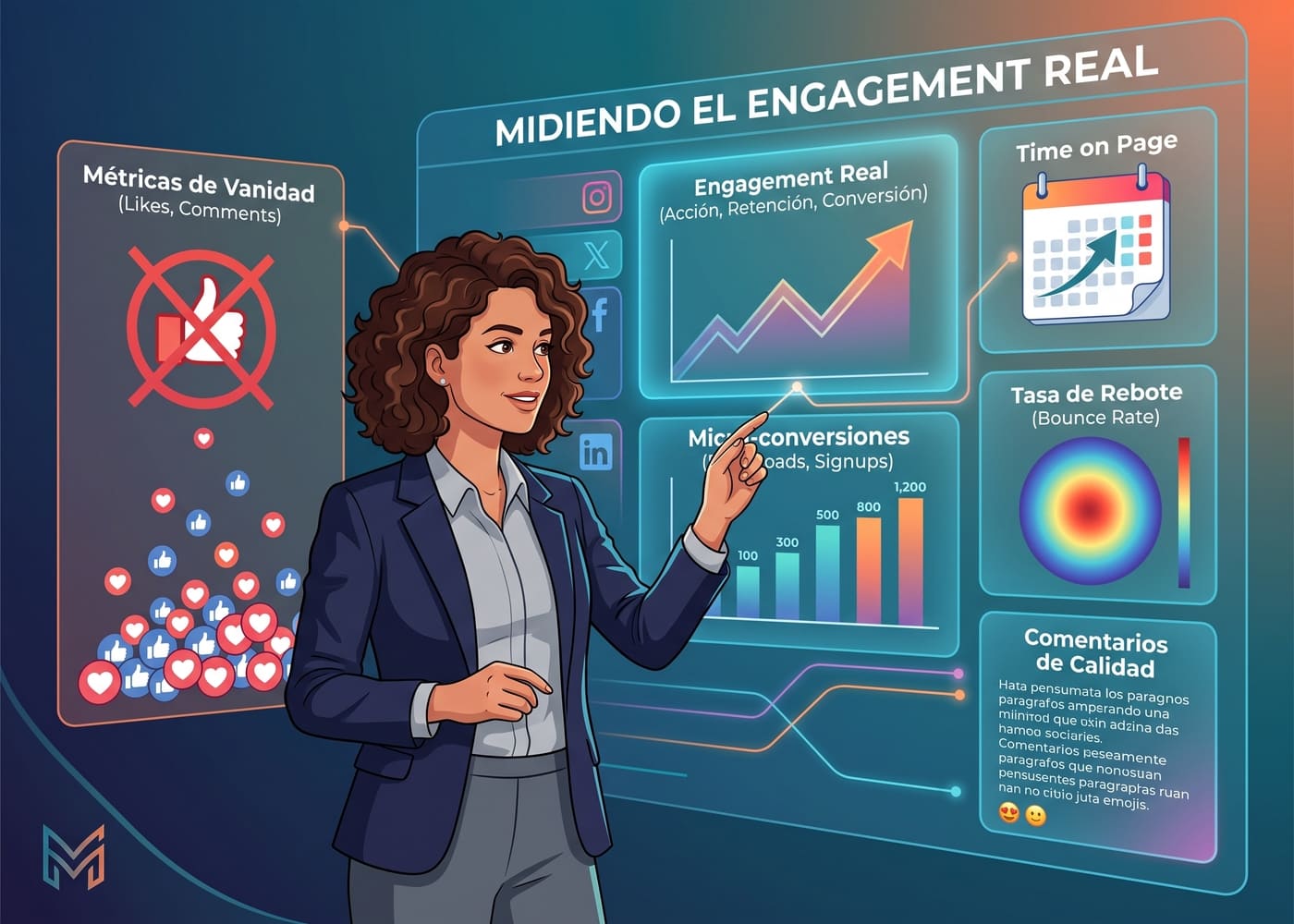 Midendo el engagement real: Más allá de los likes y comentarios.