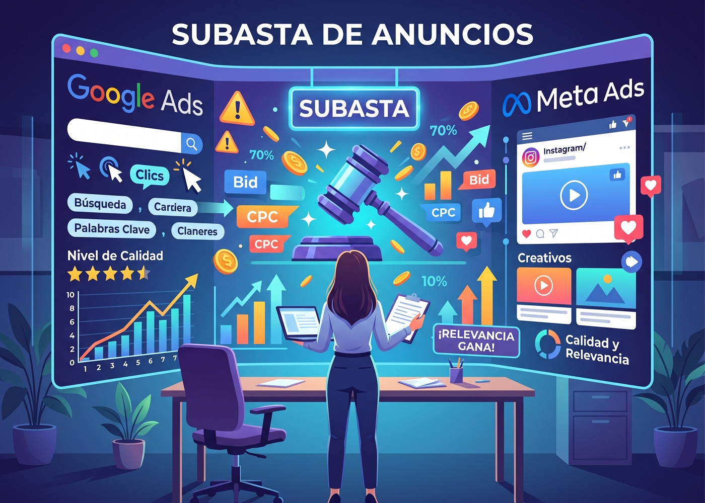 subasta de anuncios en Google